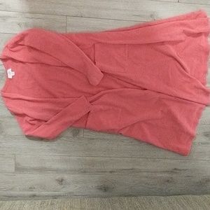 LuLaRoe long cardigan with pockets pink salmon kind of color